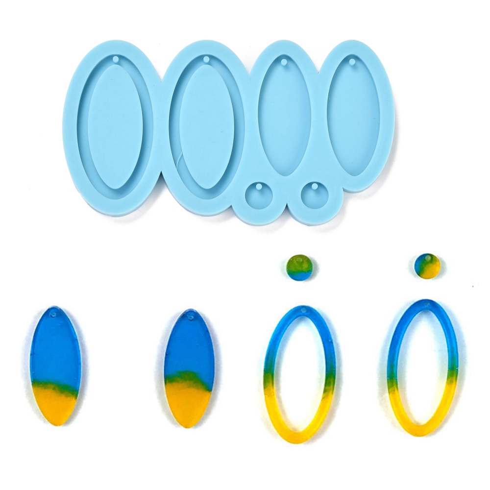 Ohrring Gießform aus Silikon 118x66x6mm