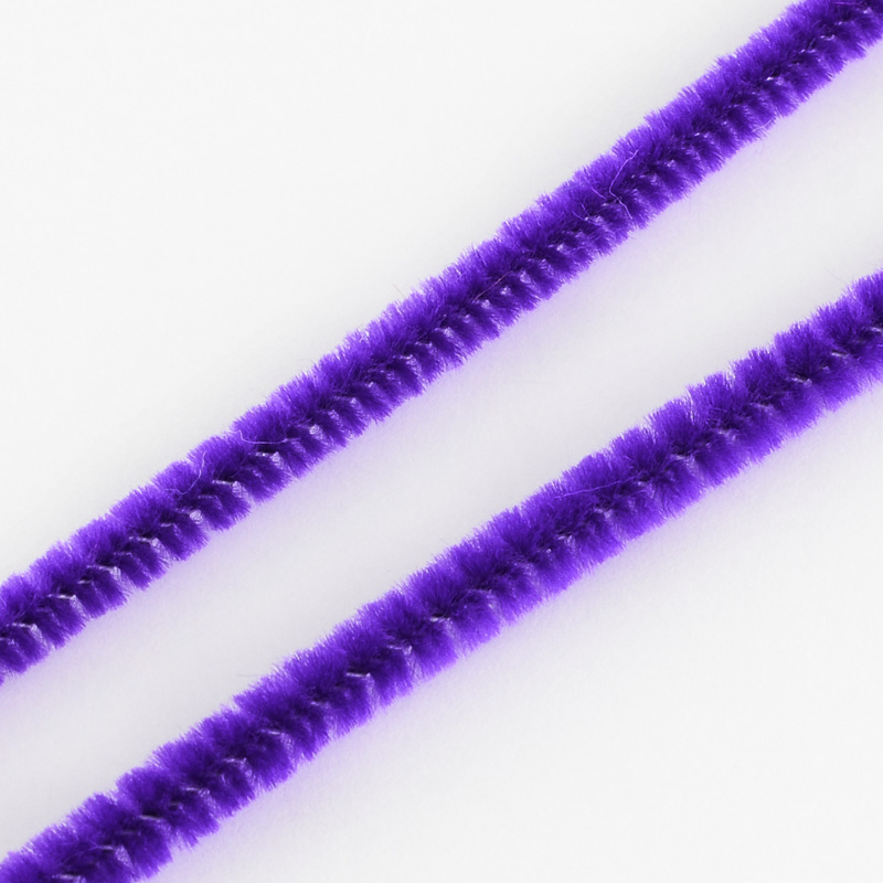 Chenille- Pfeifenputzer Violett 6mm 30cm Großpackung 100 Stück