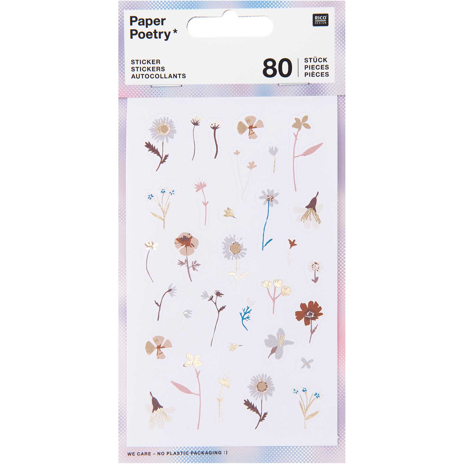 Paper Poetry Sticker Pflanzen Erdtöne 4 Blatt Paper Poetry Sticker Pflanzen Erdtöne 4 Blatt