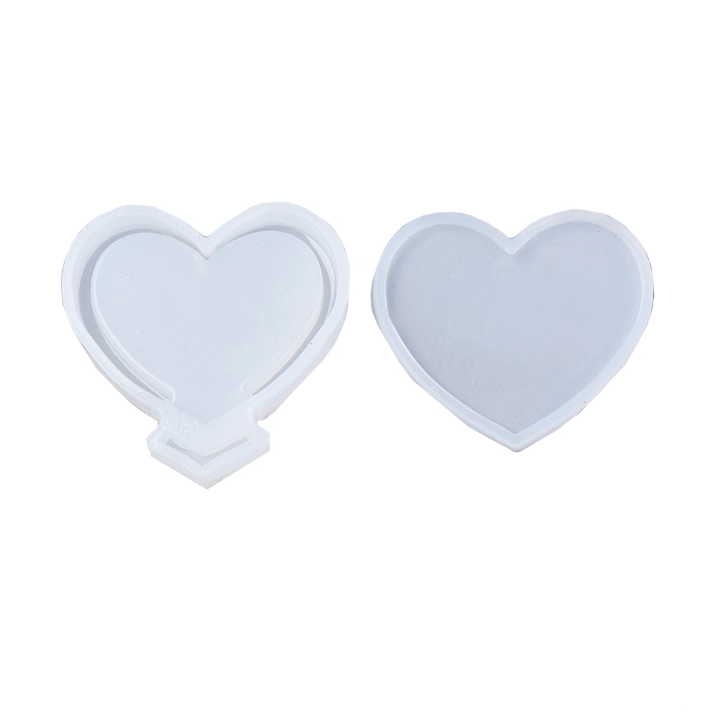 Silikonform Herz Silicone Moulds Heart Clear, 55~65x62~63x5~10mm