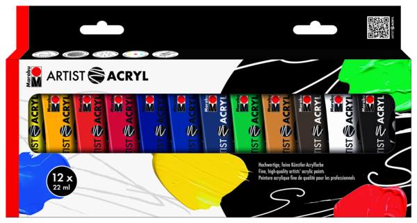 Acrylfarben-Set 12 x 22 ml