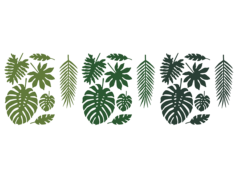 Papierdekoration Blätter Tropical Leaves Aloha Dekoration Girlande Blättergirlande