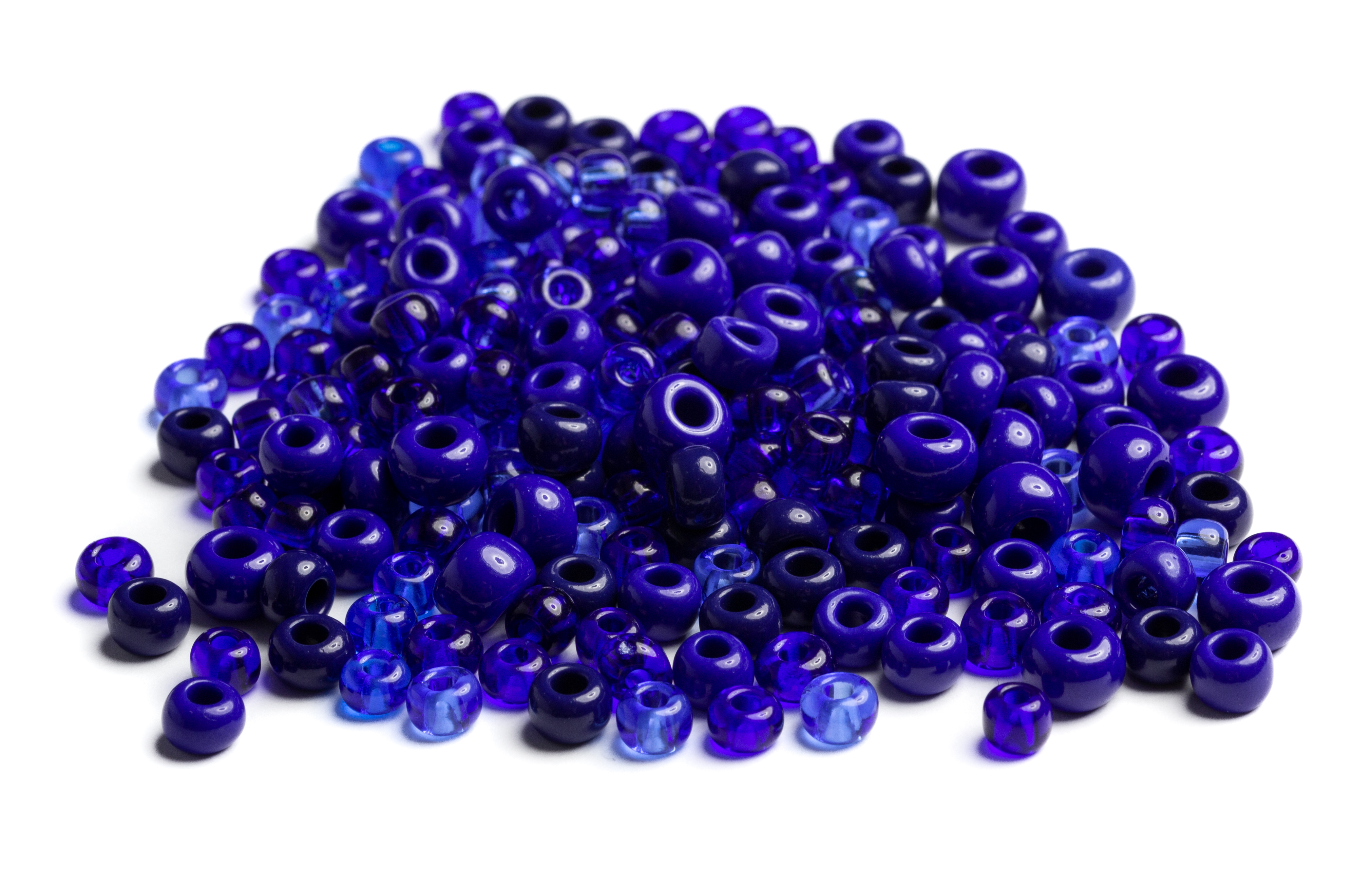 Indianerperlen Mix transparent opak 100g 5-8mm Indianerperlen Mix transparent opak 100g 5-8mm
