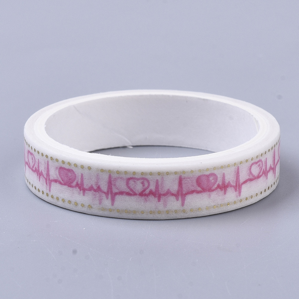 Washi Tape Set 8mm Herzen rosa,10 Rollen -  2m/Rolle 