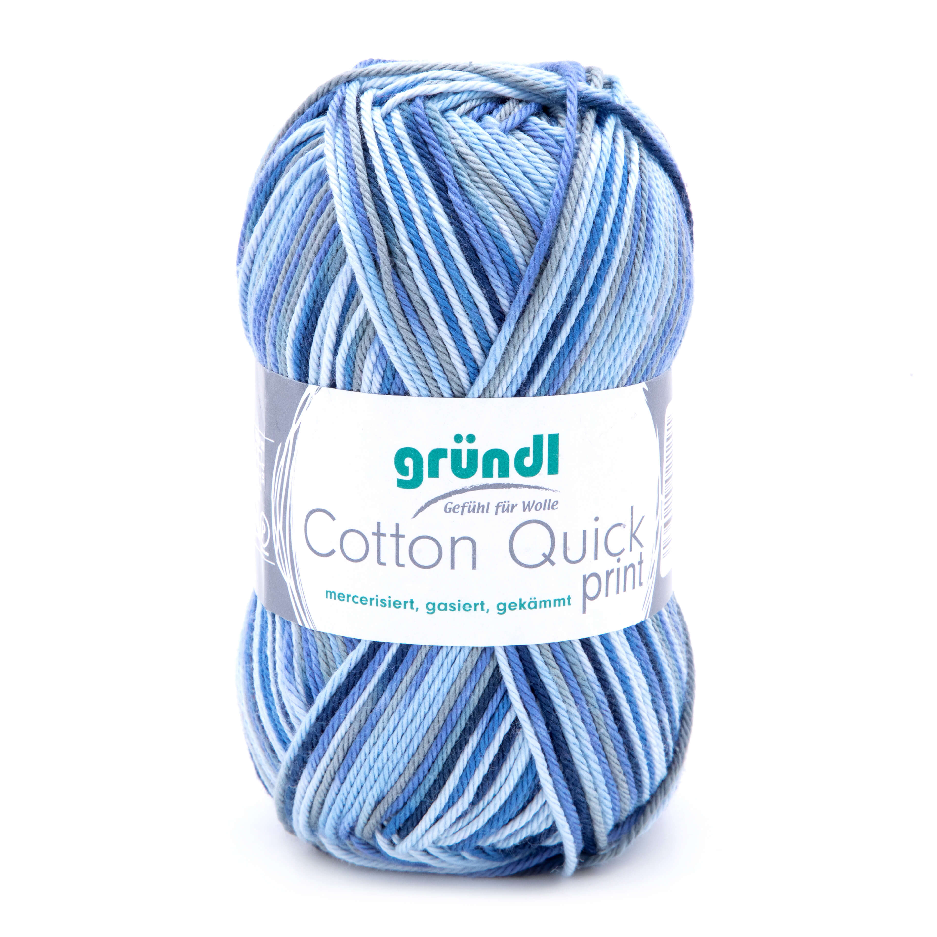 Gründl Cotton Quick Print 50g 125m 100 % Baumwolle (mercerisiert, gasiert, gekämmt) Gründl Cotton Quick Print 50g 125m 100 % Baumwolle (mercerisiert, gasiert, gekämmt)