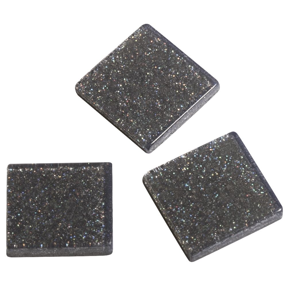 Acrylmosaik glitter schiefergrau 1x1cm, 50g/ca.205 Stk. Glitter-Acryl-Mosaik