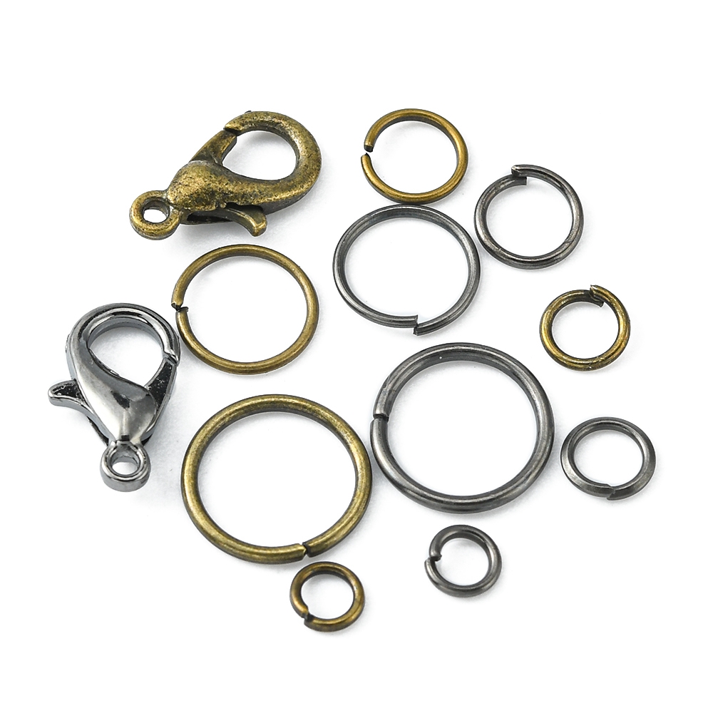 Karabinerverschlüsse Zwischenringe Schmuck-Set Karabinerverschlüsse Zwischenringe Schmuck-Set