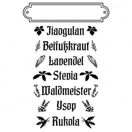Silikonstempel Kräuter - Jaogulan,Beifußkraut,Lavendel.....