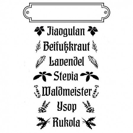 Silikonstempel Kräuter - Jaogulan,Beifußkraut,Lavendel.....