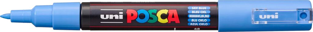 UNI POSCA Marker PC-1MC HIMMELBLAU extra feine Spitze 0,7 - 1 mm UNI POSCA Marker PC-1MC HIMMELBLAU extra feine Spitze 0,7 - 1 mm