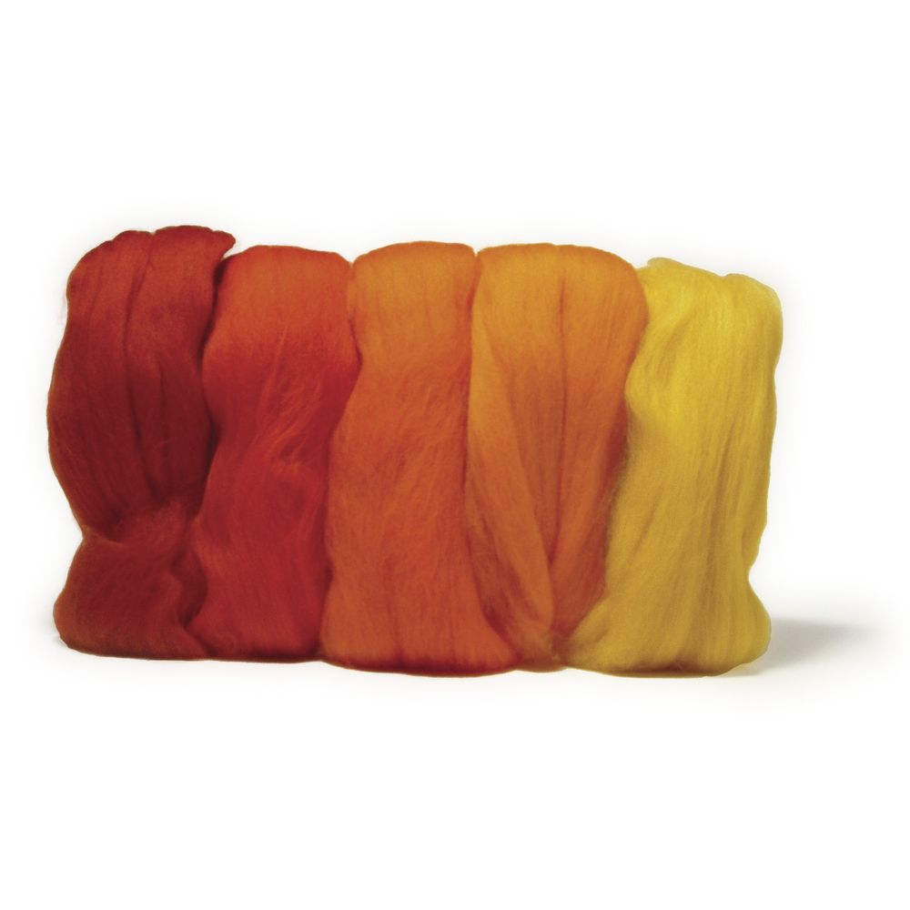 Merino-Kammzug, Mischpackung sortiert 50g Filzwolle Schafwolle Naturwolle
