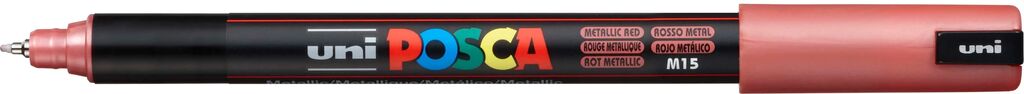Uni Posca Marker PC-1MR METALLIC ROT Extra feine Spitze 0,7mm Uni Posca Marker PC-1MR METALLIC ROT Extra feine Spitze 0,7mm