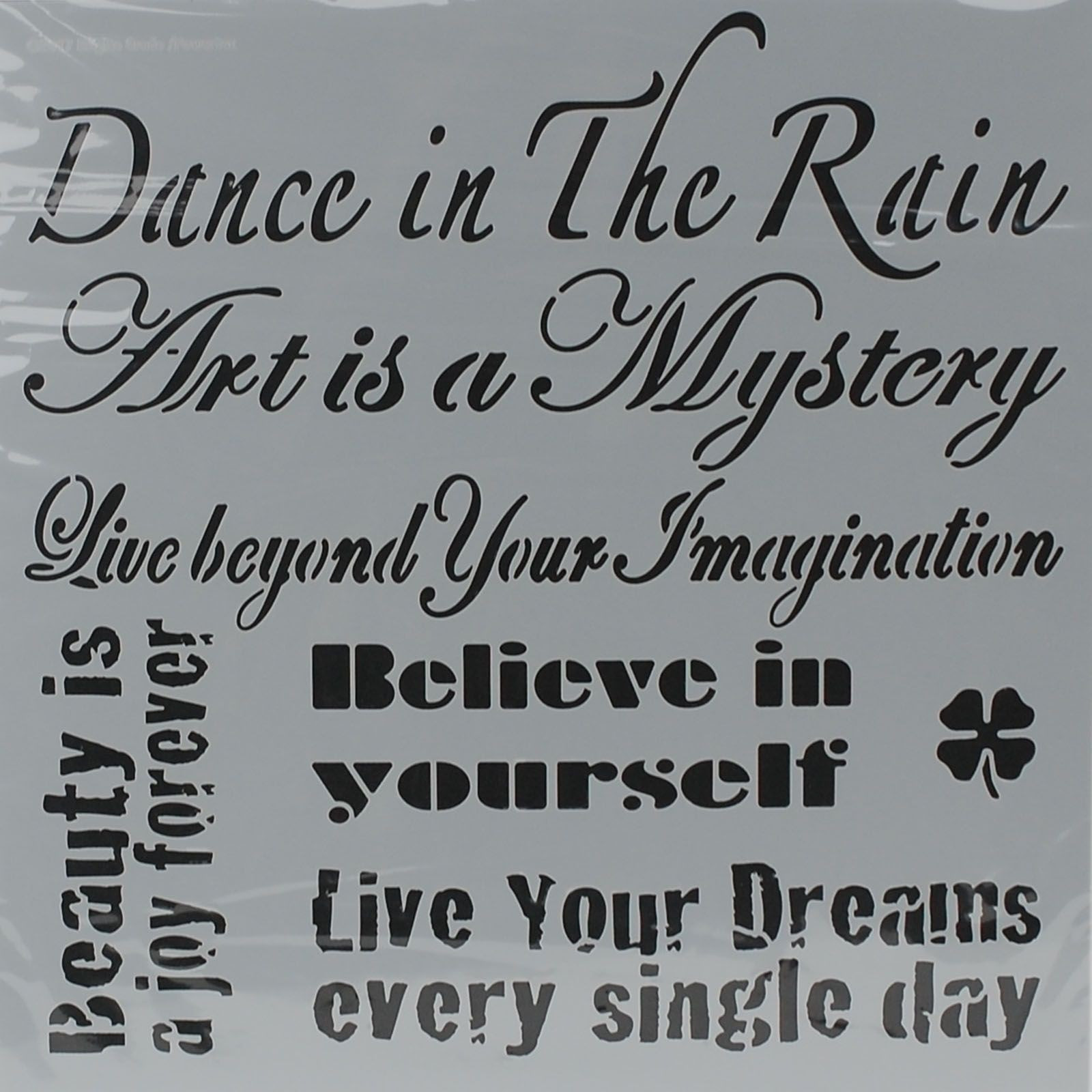 Powertex Schablone Stencil dance in the rain 30x30cm
