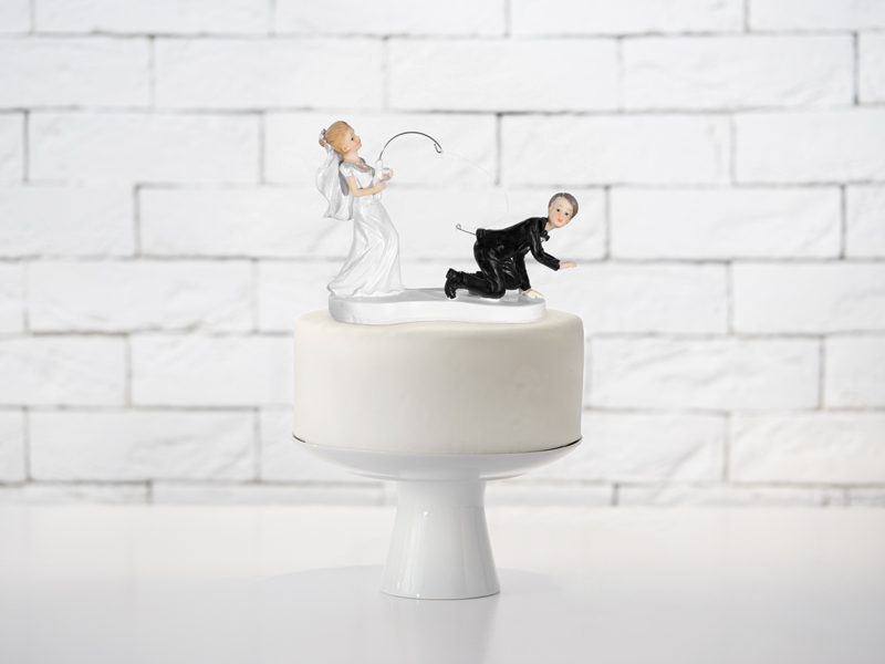 Cake Topper Angelschnur Brautpaar Figur Tortenfigur Tortenaufsatz 13cm