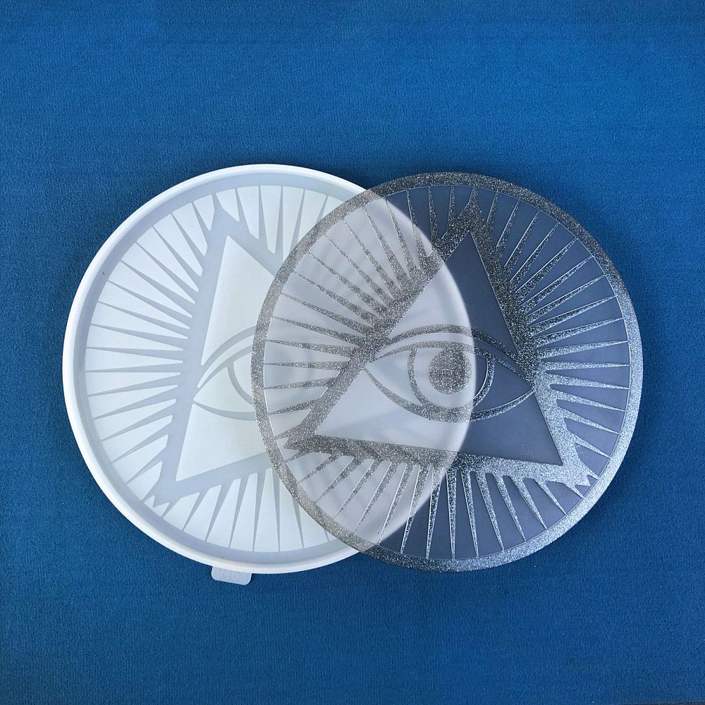 Silikonform Auge der Vorsehung/Allsehendes Auge rund 180x9mm Silikonform Auge der Vorsehung/Allsehendes Auge rund 180x9mm