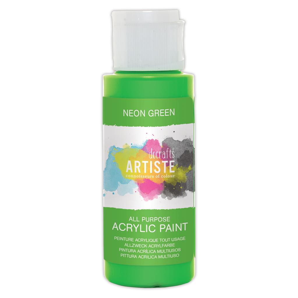 Docraft Artiste NEON Acrylic Paint Allesfarbe 59ml