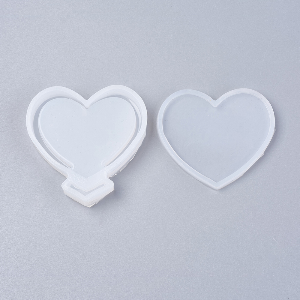 Silikonform Herz Silicone Moulds Heart Clear, 55~65x62~63x5~10mm