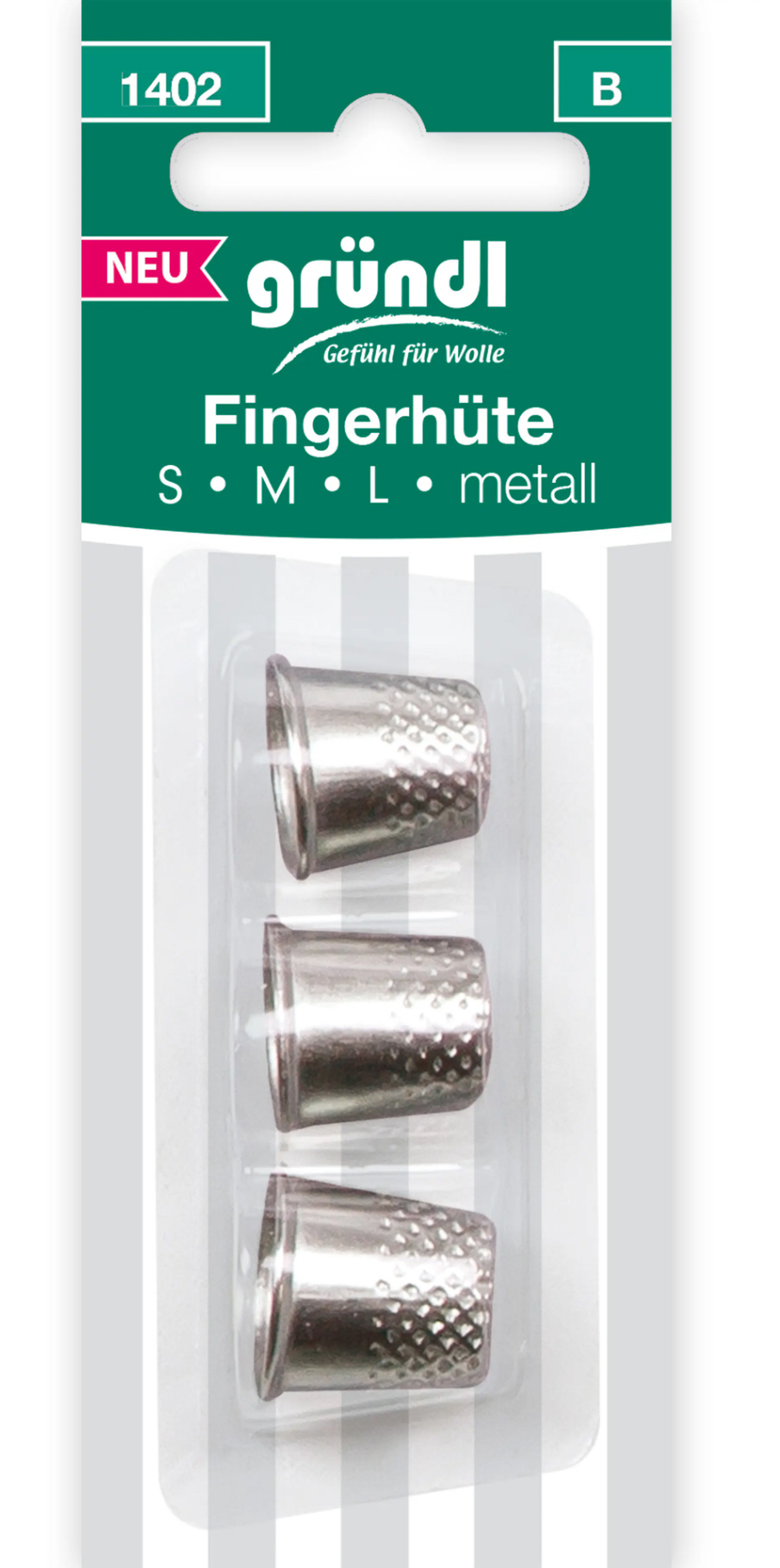 Fingerhüte 3 Stück (S, M, L)