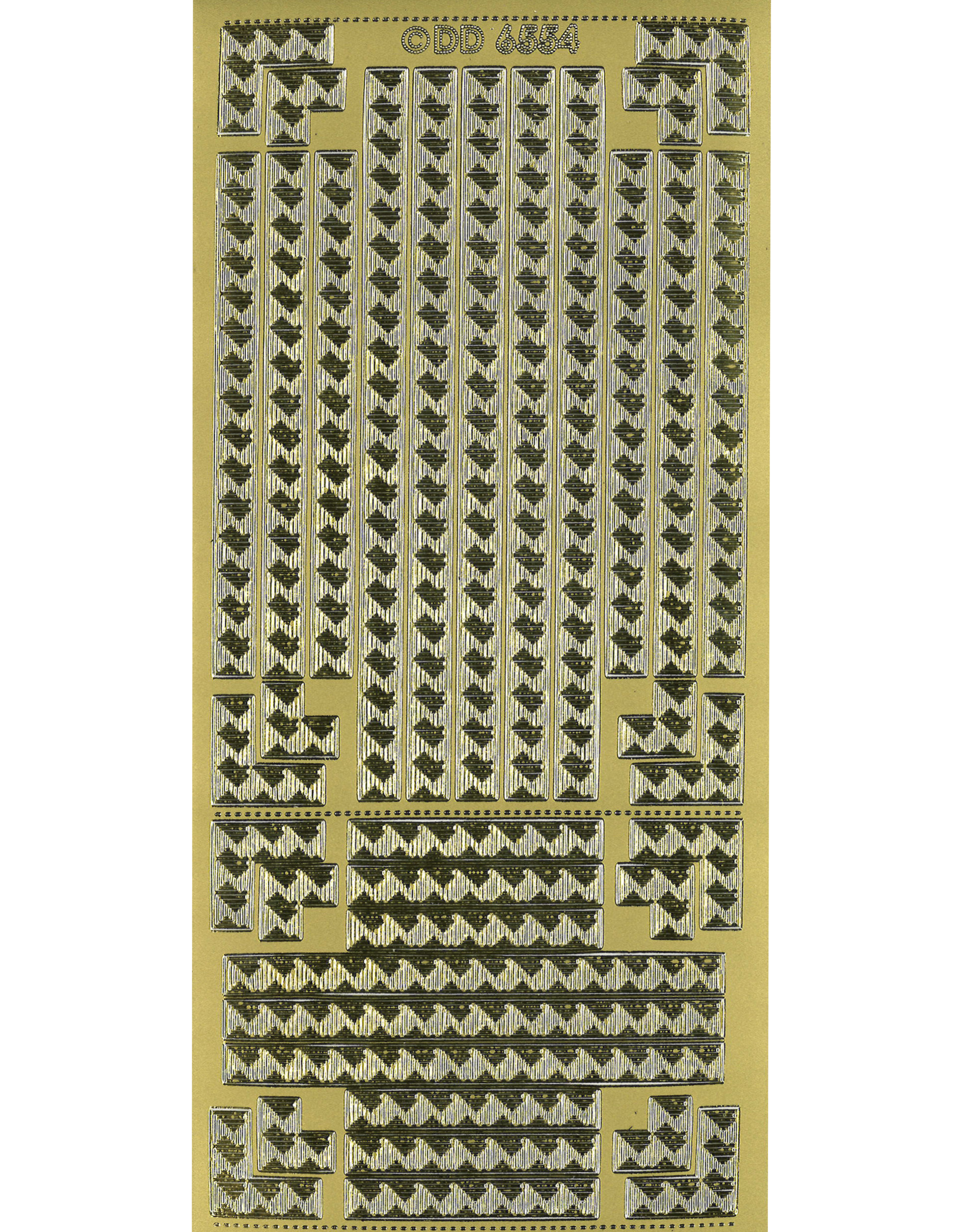 Shiny Outline Stickers Frames Corners Crete Zierborte gold Konturensticker 10x23cm Bogen