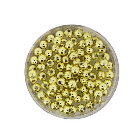 Wachsperlen 4mm, 80 Stück/Dose , Metallic-Perlen Kunststoffperlen  Bastelperlen