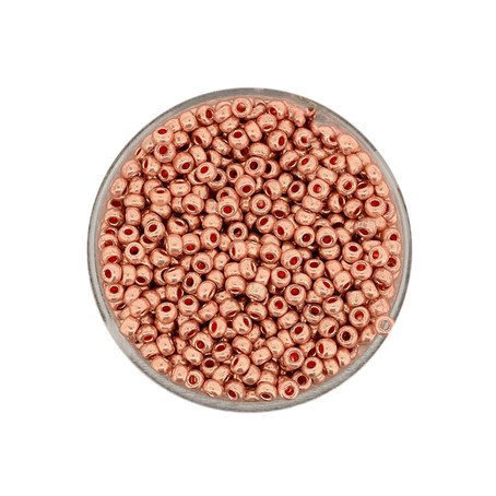 Rocailles Kupfer Metallic 2,5 mm, 17g Seed Beads Glasperlen