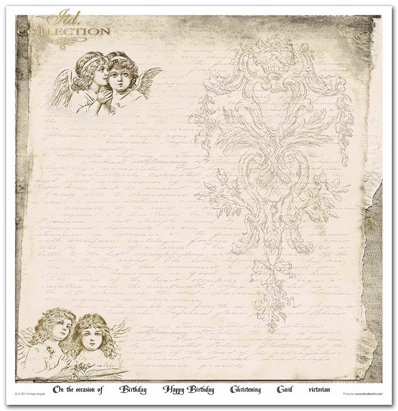 Scrapbookingpapier Set Vintage Angels 310x320 mm 11 Blatt