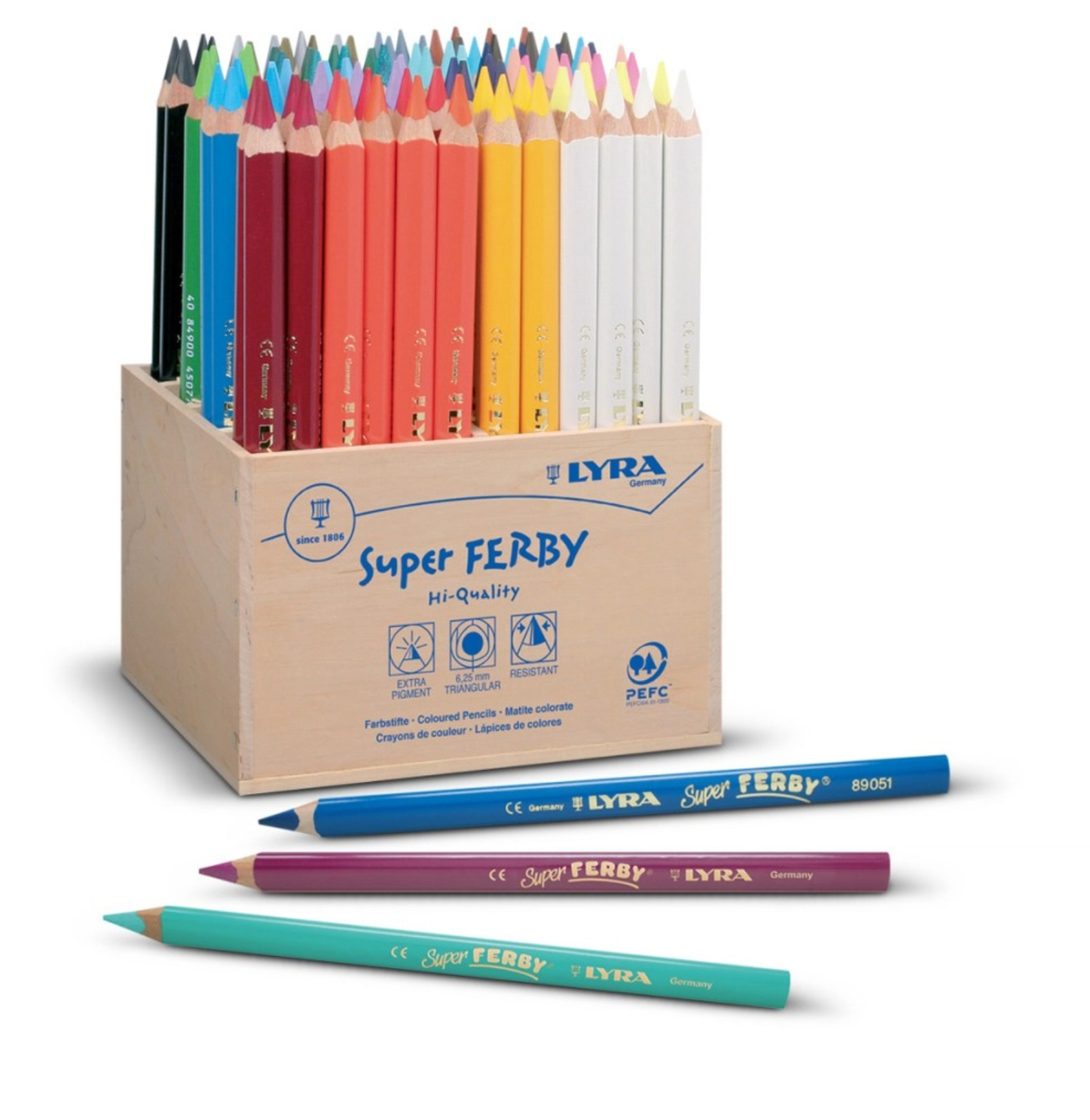 LYRA Super Ferby Buntstifte SET Holzdisplay 96 Stück LYRA Super Ferby Buntstifte SET Holzdisplay 96 Stück