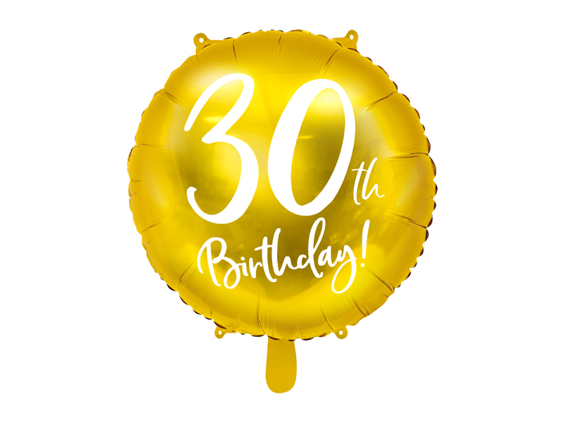 Luftballon 30th Birthday gold