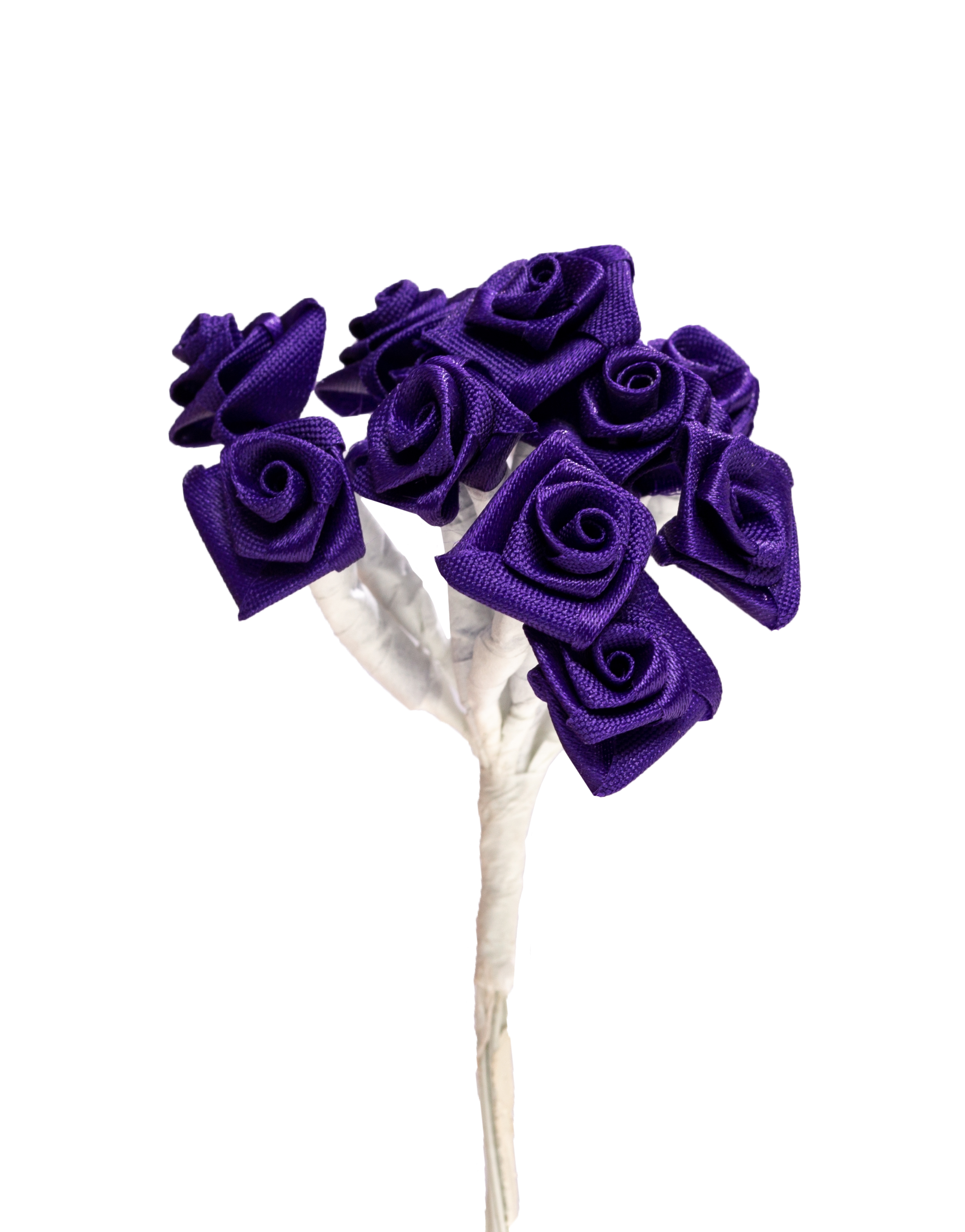 Diorröschen Satinrose violett 1,5cm 12Stk. pro Bund