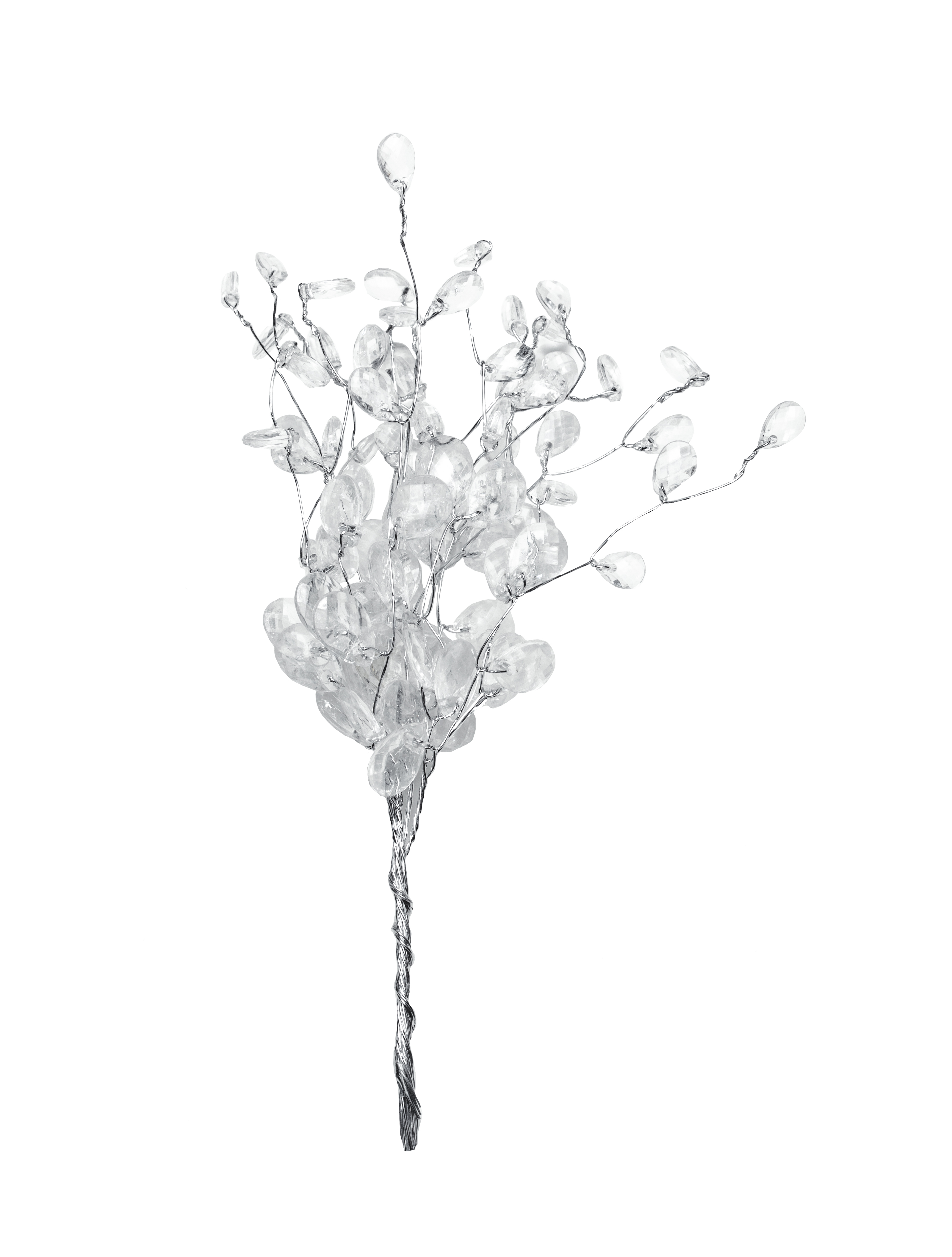 Kristall-Perlenspray 18 Glasschlifftropfen/Stamm 5 Stämme 18cm