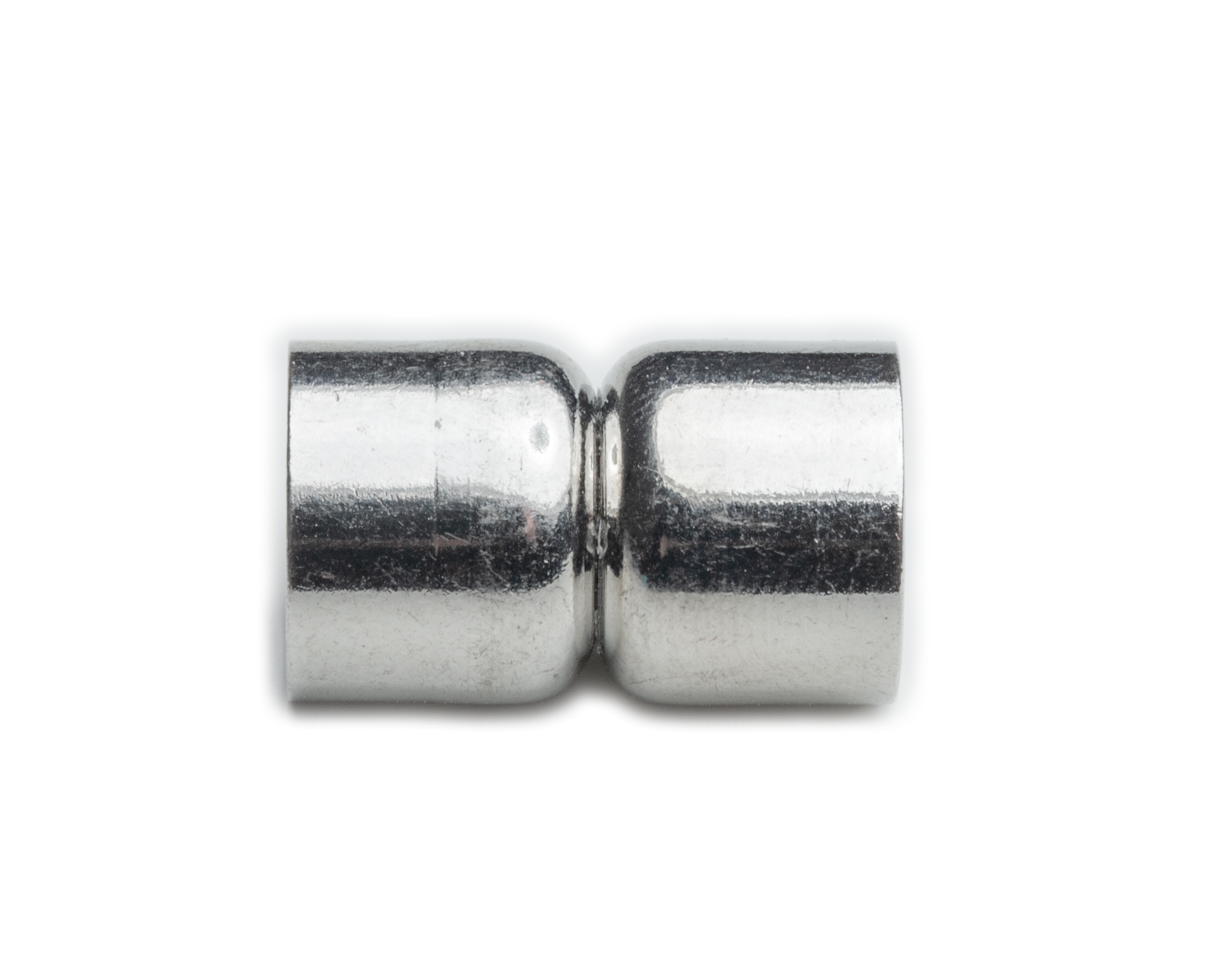 Magnetverschluss mit Kappel rund Edelstahl, 18x11mm, Öffnung dm 9 mm innen, per Set