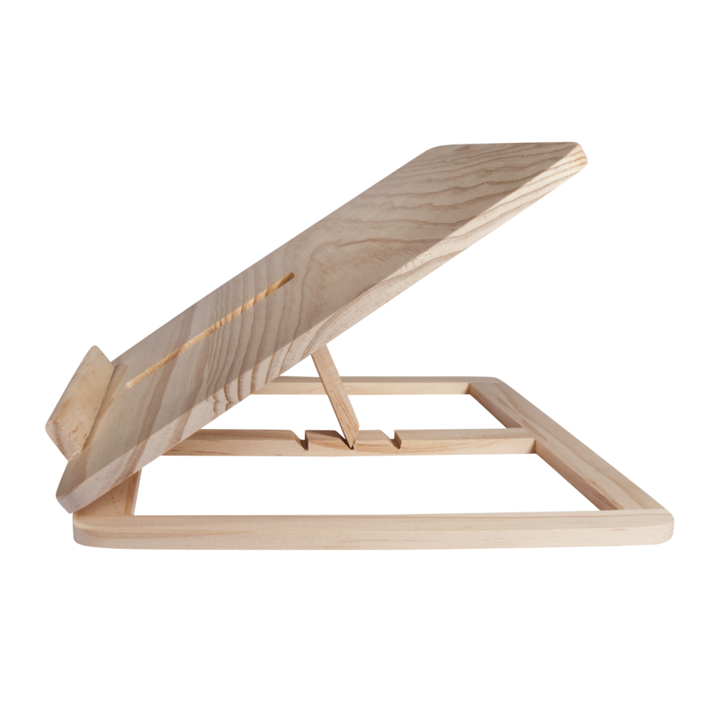 Holz Tabletständer Buchständer 28x21x3,4cm Book Stand Tablet Stand Tablethalterung 