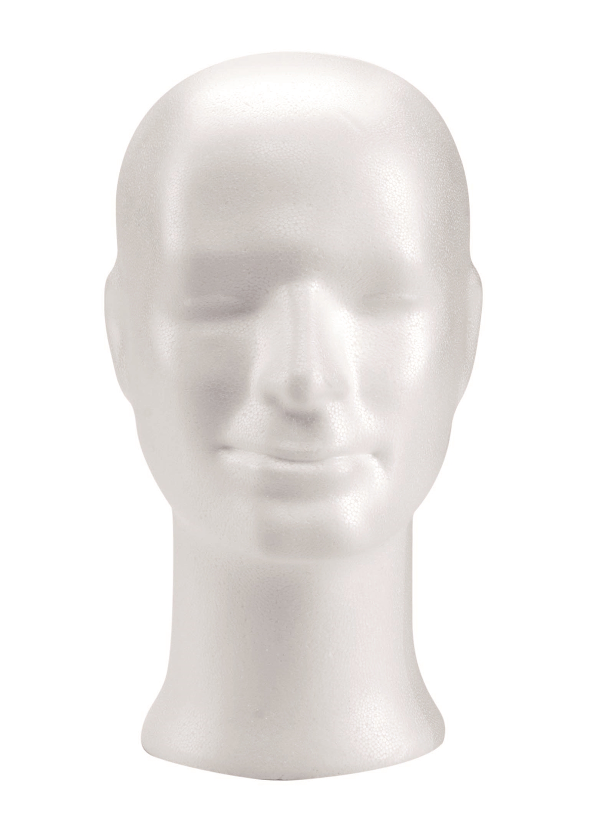 Styroporkopf "Mann", ca. 30 x 15 cm, 56,5 cm Kopfumfang