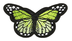Patch Schmetterling hellgrün