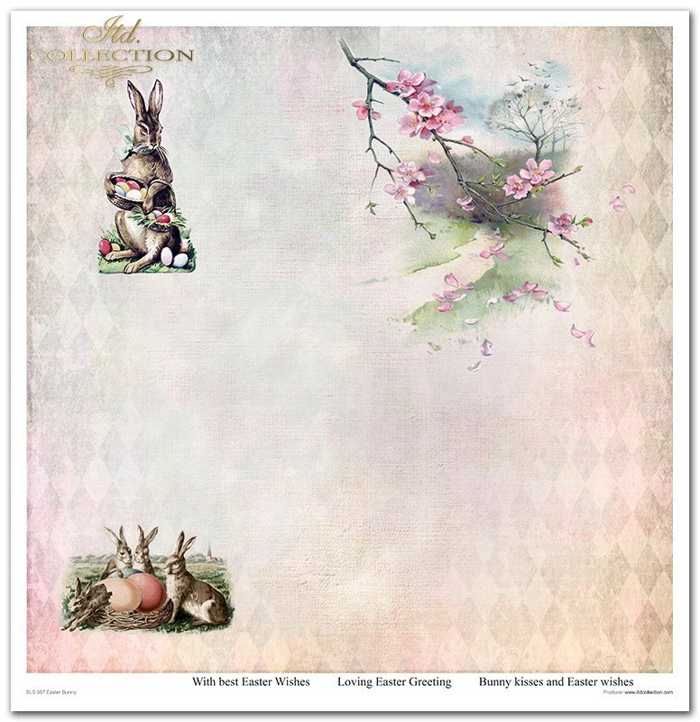 Easter Bunny Papier-Set 10 Blatt 320x310mm 200g