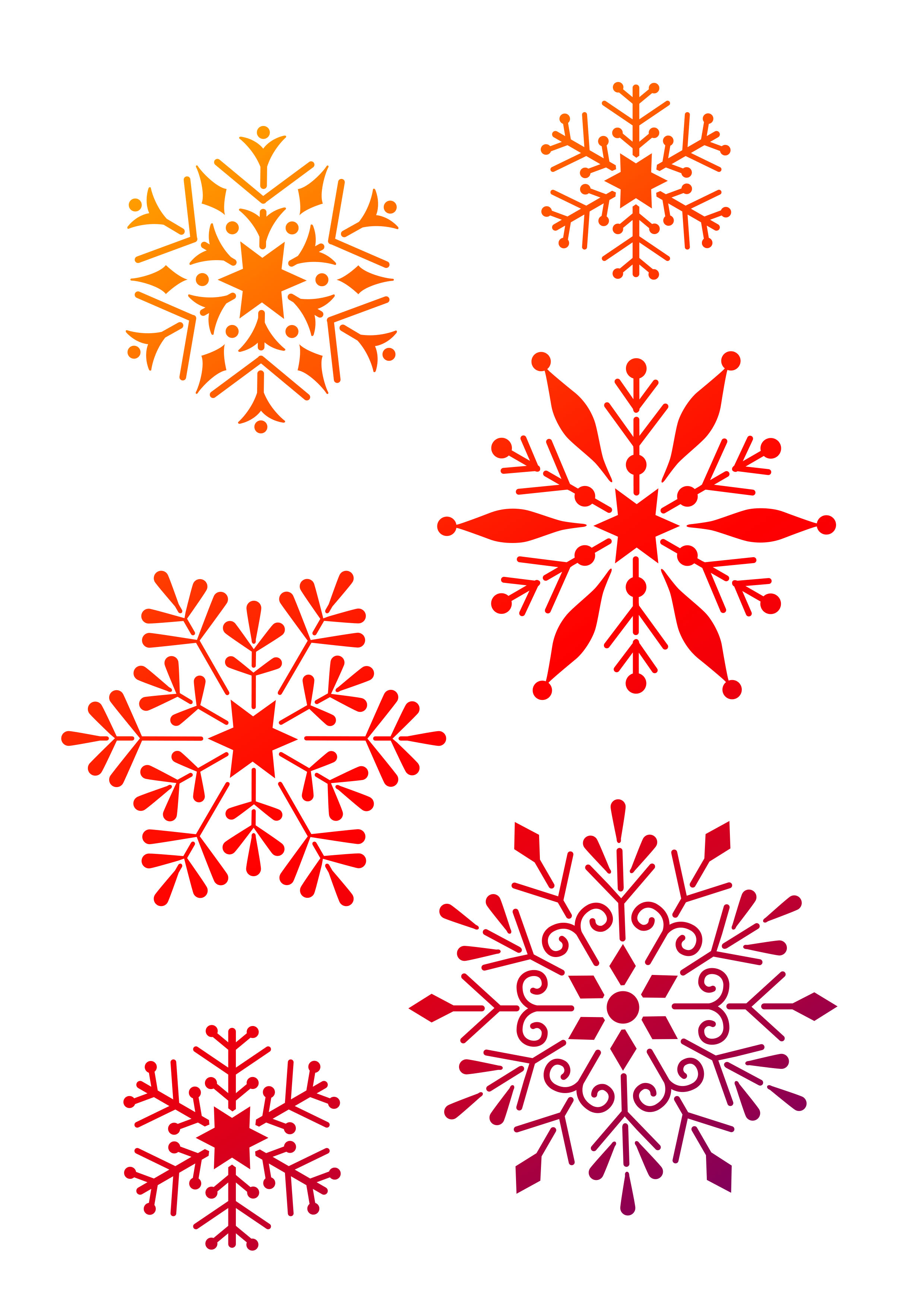 Universal-Schablone Schneeflocken Snowflakes Winter Stencil Template DIN A4