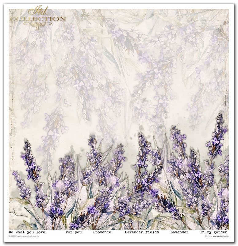 Scrapbookingpapier Set Provence scented with lavender 310x320 mm 11 Blatt