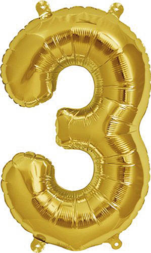 Foil Balloons Folienballone Alphabet ABC Buchstaben Zahlen gold 14"