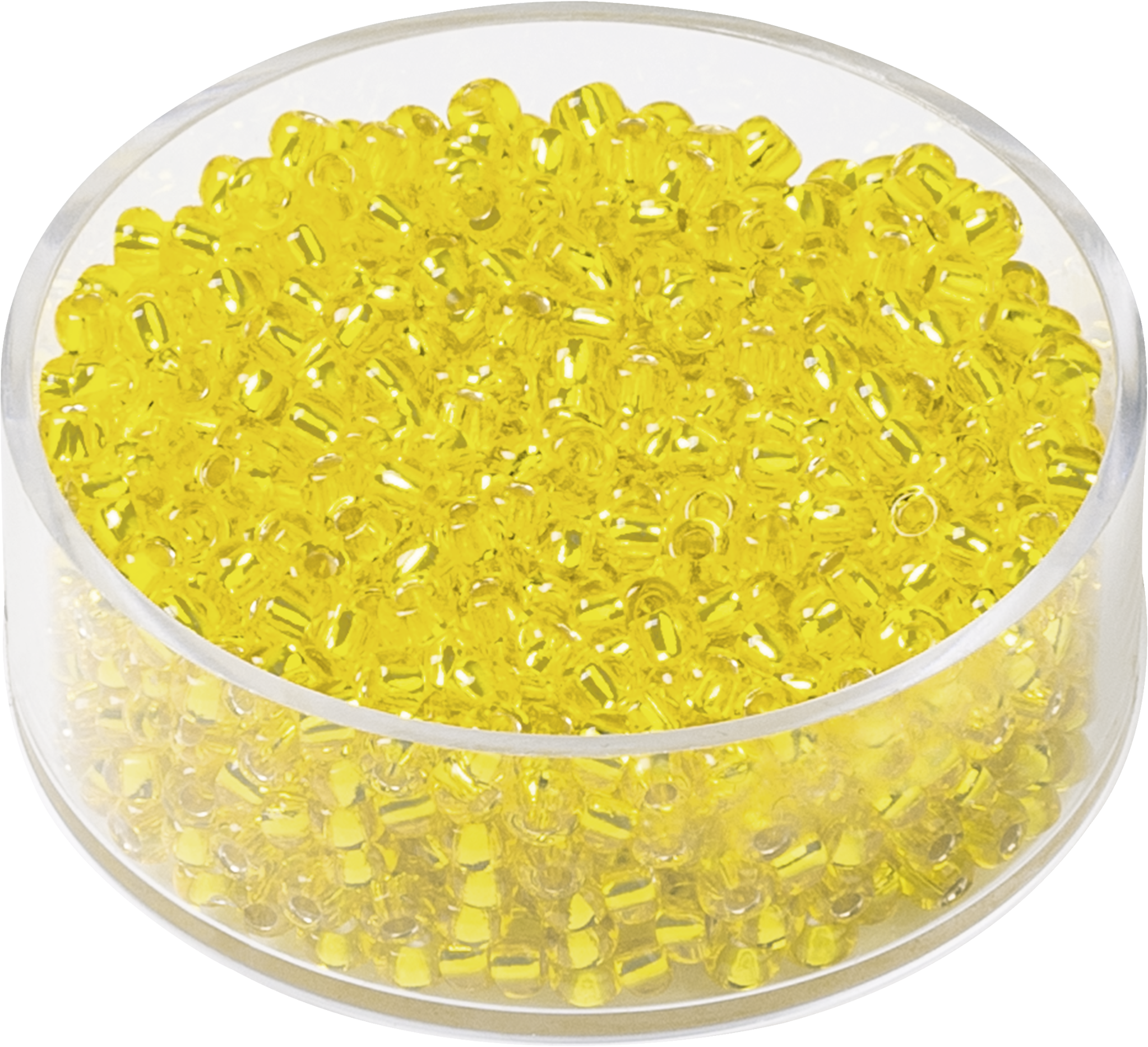  Rocailles Glasperlen Silbereinzug GELB 2,6mm 17g / Dose
