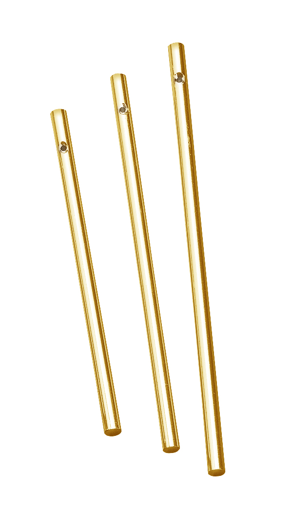 Klangstäbe hohl 15-17,5-20cm gold 3 Stück 