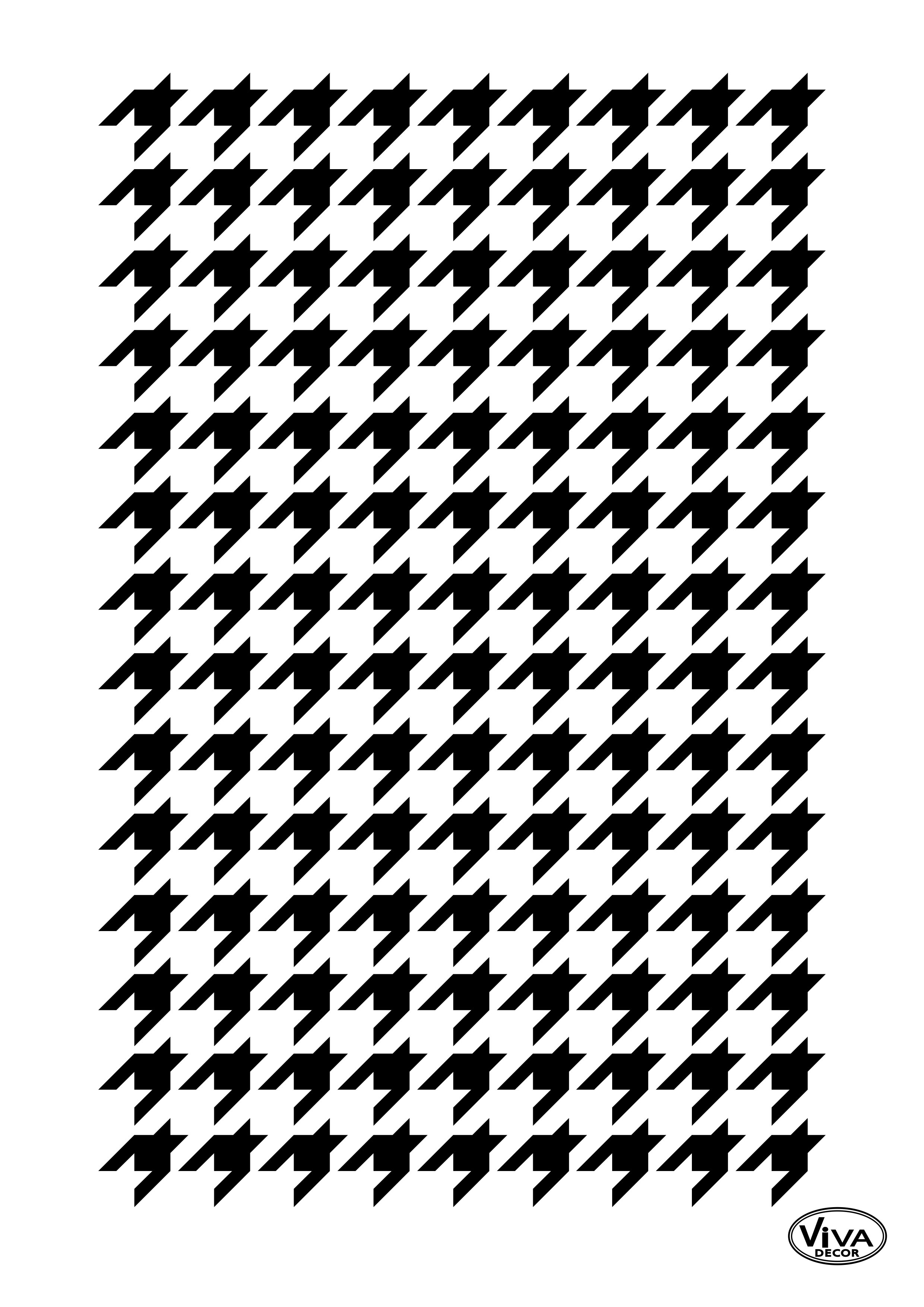 Universal-Schablone Hahnentritt Stencil A4 20x30cm Hound´s-tooth check