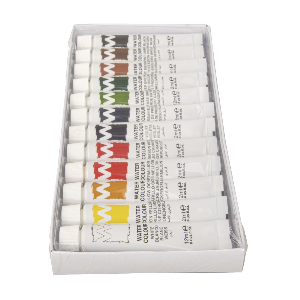 Künstler-Set Aquarellfarben 12 Farbtuben á 12ml