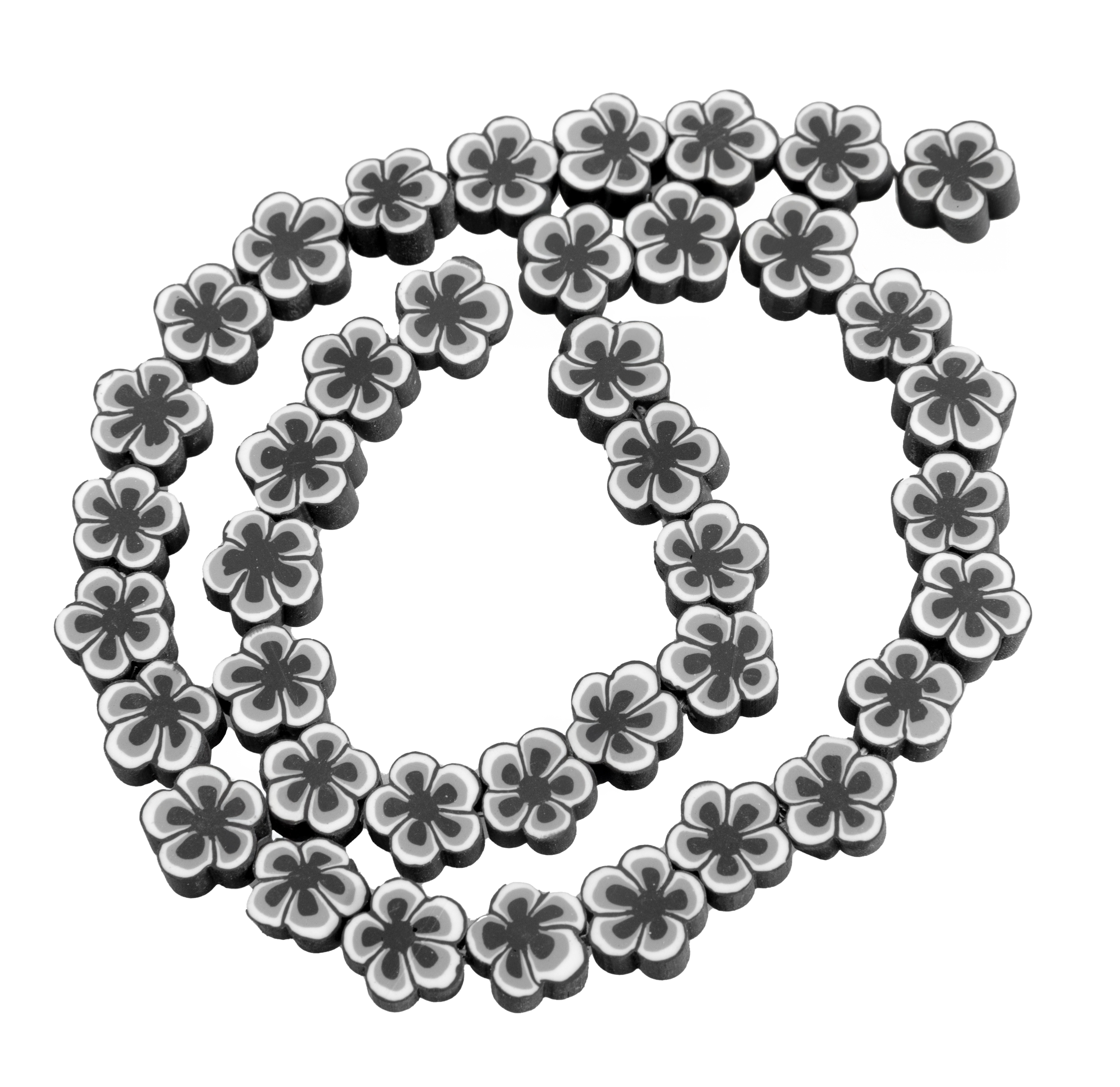 schwarz Polymerclayblumen