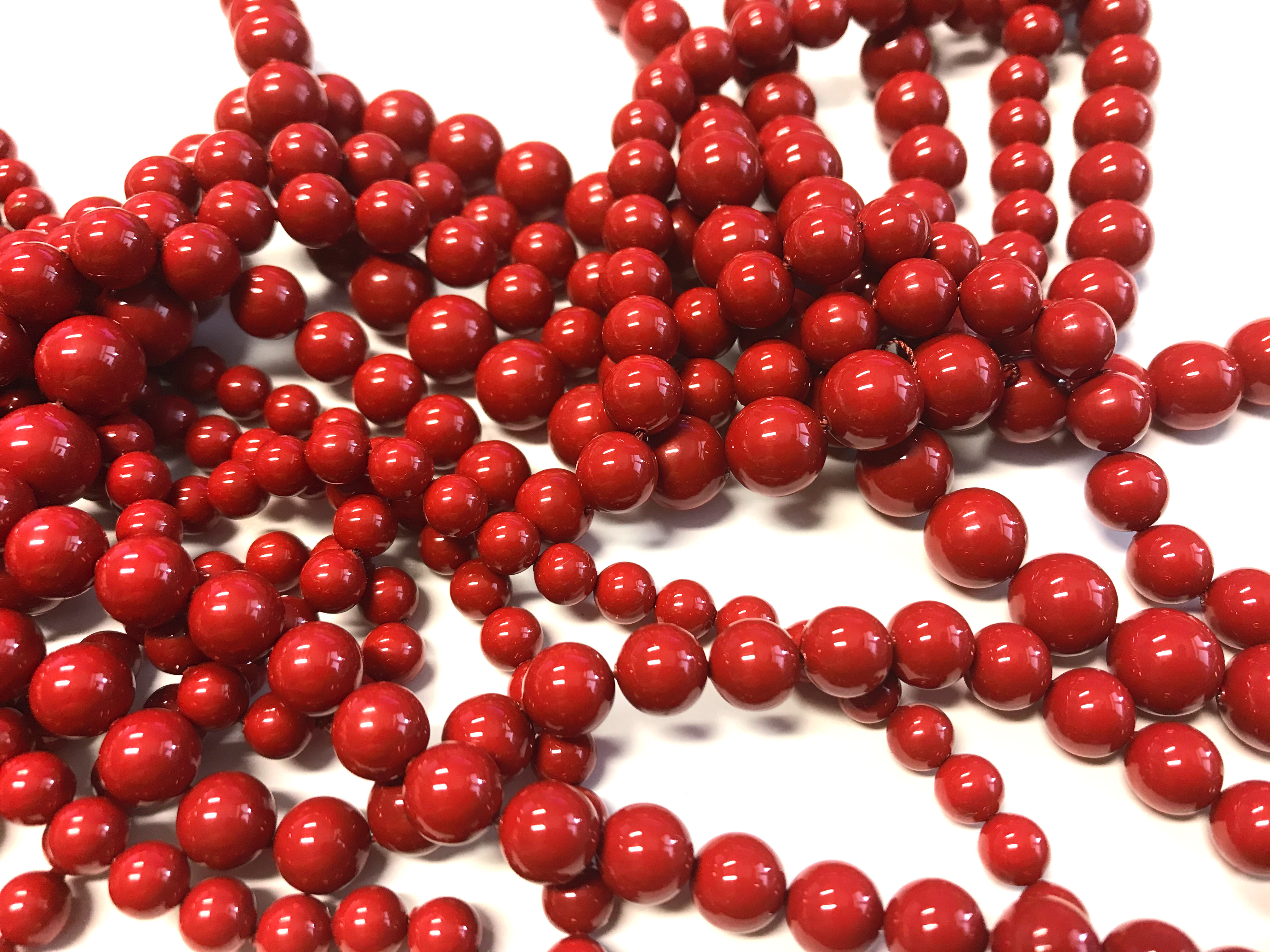 Swarovski Crystal Pearls RED CORAL PEARL