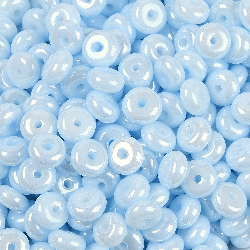 Glasperlen Donut pearl light blue