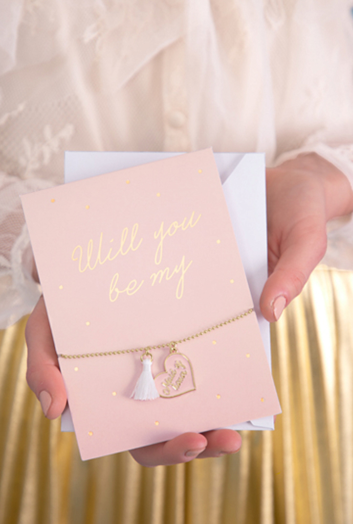 Karte mit Armband Will you be my Maid of honor 10.5x14.8cm Karte mit Armband Will you be my Maid of honor 10.5x14.8cm