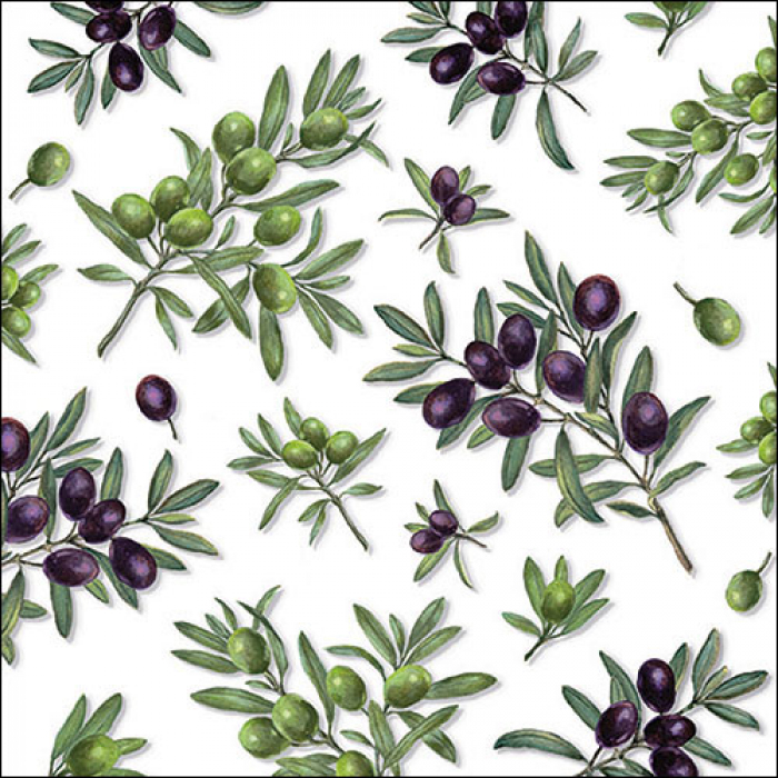 Ambiente Servietten 33x33 Olives all over 20Stück