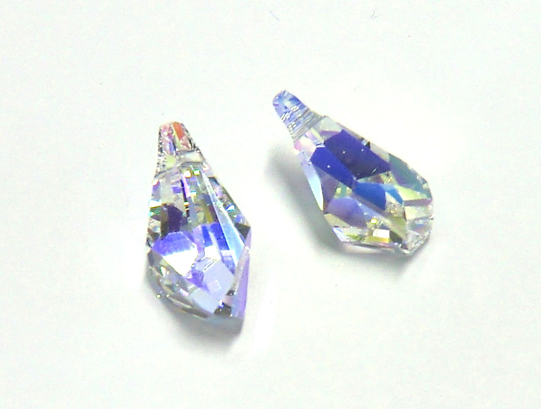 Swarovski Polygon Tropfen Crystal AB, Kristallanhänger Pendant