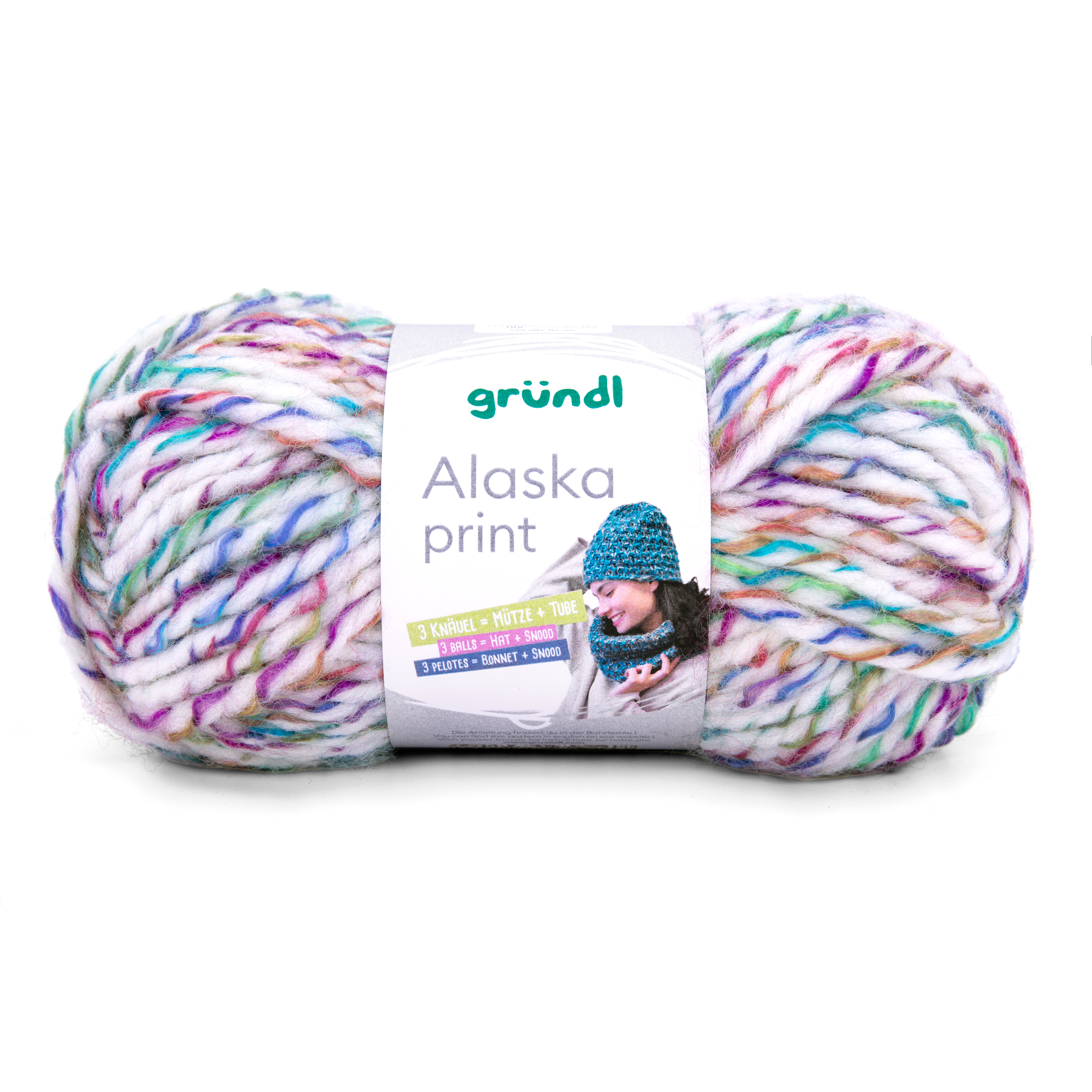 Gründl Alaska Print Wolle CARNEVAL COLOR 100g 75m
