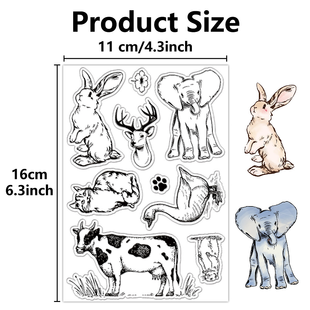 Silikonstempel Clear Stamp Tieremotive 11x16x0,3cm Silikonstempel Clear Stamp Tieremotive 11x16x0,3cm
